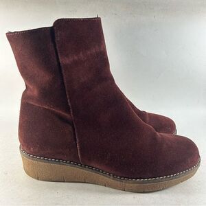 Toni Pons Winter Women’s Side Zip Boots Ankle Booties Red Size EU 38 US 7